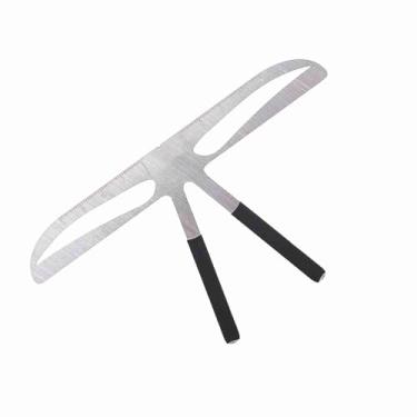 Imagem de Régua de Medição de Sobrancelha para Modelagem de Sobrancelha Clássica, Padrão, Estilo Europeu e Akinami Em Todos Os Tipos de Rosto Com Caixa Preta (Sobrancelhas Padrão)