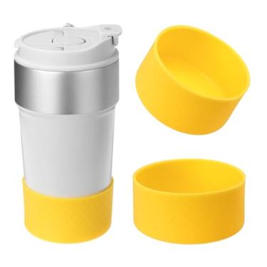 Imagem de PATIKIL Bota de silicone para garrafa de água, 2 peças, mangas protetoras para garrafa de água de 7,5 cm, 340 a 680 g, capa inferior antiderrapante, acessório protetor para garrafas de água