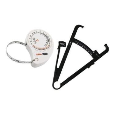 Imagem de Adipômetro + Fita Métrica Corporal Retratil Com Imc Pamed