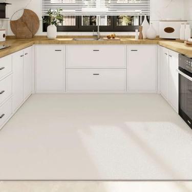 Imagem de Tapete de cozinha moderno para decoração, tapete de couro PVC, cor sólida, tapete para varanda, SY155, PG, 200X200CM