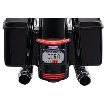 Imagem de Suporte de luz traseira e placa de licença Ciro Latitude compatível com Harley-Davidson Road Glide 2019 - Preto
