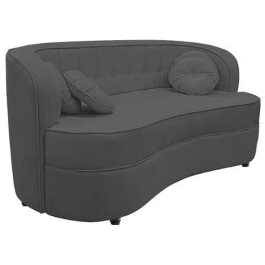 Imagem de Sofá Curvo 2 Lugares Orgânico Sala Recepção Escritório Decorativo Luxo