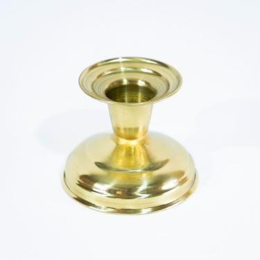 Imagem de Castiçal Dourado de Latão Suporte 1 Vela Igreja Comum 6cm