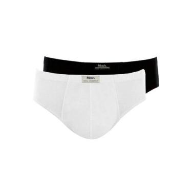 Imagem de Kit com 2 Cuecas Slip Mash 074.59 Plus Size Colorido, Branco, XXGG