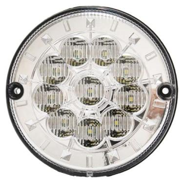 Imagem de Lanterna Traseira Ré Ônibus Caminhão 125mm 10 LED 24V CRISTAL - Prime