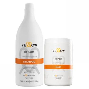 Imagem de Kit Shampoo Yellow Repair 1.5 Litros e Máscara 1kg