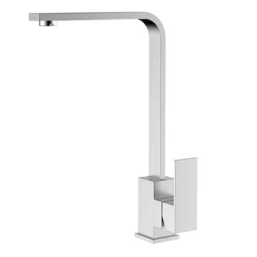 Imagem de Torneira Gourmet Monocomando Slim L Cozinha Aço Inox 304 Luxo Cor Prata - Brinovar