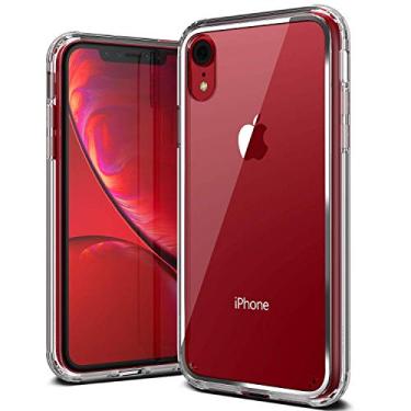 Imagem de Capa para iPhone XR, design VRS [costas transparentes/lado transparente] proteção robusta cristalina transparente [cromo cristalino] antiamarelamento acrílico nas costas, para-choques