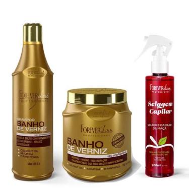 Imagem de Kit Banho de Verniz e Vinagre de Maçã Forever Liss - Forever Liss Prof