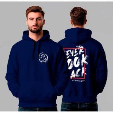 Imagem de Moletom Canguru Estampado Smile Never Look Back REF1494-Masculino
