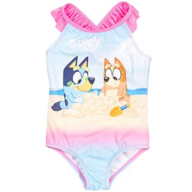 Imagem de Roupa de banho de peça única Bluey & Bingo Infant Pink/Blue 18M