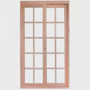 Imagem de Porta de Madeira Balção de Correr 213x120cm com Batente 9,4cm ewk 490 Rondosul