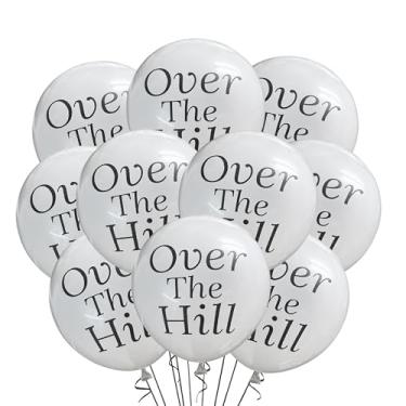 Imagem de Malayan Products Over the Hill Latex Balloons 12 Count, 40th 50th Birthday Party Decorations Event Supply, 12 Inch Standard Size, turning 40 or 50