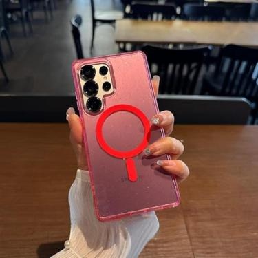 Imagem de MVVKKY Para S24 Plus Case Luxo Glitter Transparente Capa de Telefone PC (Para S24 Plus/Rosa CiXi)