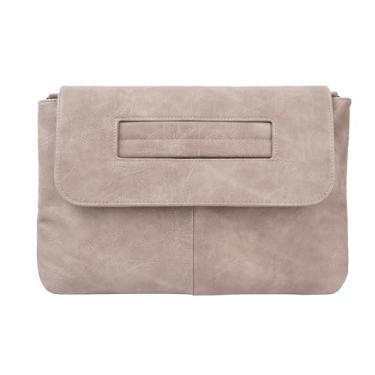 Imagem de CLARA Bolsa clutch com estampa de crocodilo grande em couro PU envelope clutch para noite, T-cáqui, 38*26*3cm/14.9*10.2*1.1" (L*W*H), 1.0lbs