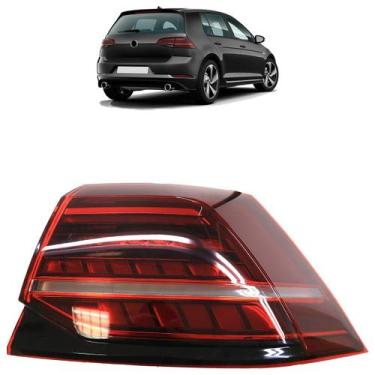 Imagem de Lanterna Traseira Golf 2018 2019 2020 2021 Bicolor Led Canto Lente lis