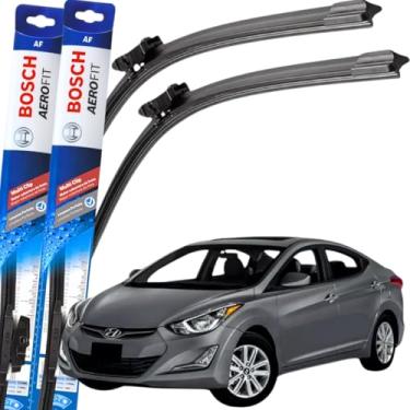 Imagem de Par Palheta Limpador Parabrisa Dianteiro Silicone Bosch Paleta Hyundai Elantra 2011 á→ 2016