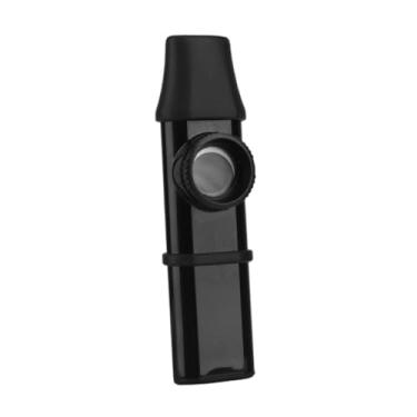 Imagem de menolana Kazoo Flute mini fácil de aprender para iniciantes instrumentos musicais de ajuste fino para piano ukulele violino teclado bolsa de presente, Preto