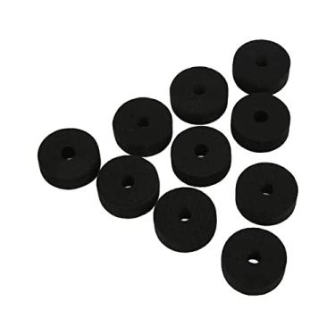 Imagem de Akozon 4cm20 Drum Cymbal Felt Pads-Acessórios de Tambor Anti-deslizamento para Proteção e Estabilidade-Perfeito para Bateristas (Preto)