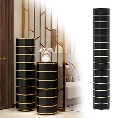 Imagem de WYUYIWH Sapateira oculta, sapateira rotativa para sapateiras giratórias, sapateira para entrada com portas, prateleira de canto para sapatos, sapateira de entrada, suporte vertical giratório de 360°