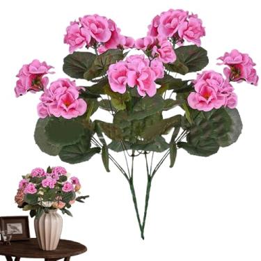 Imagem de Flores falsas, flores artificiais | Conjunto de 2 plantas artificiais internas,Peças centrais de baixa manutenção, decoração de primavera, mesa decorativa para casamento de férias