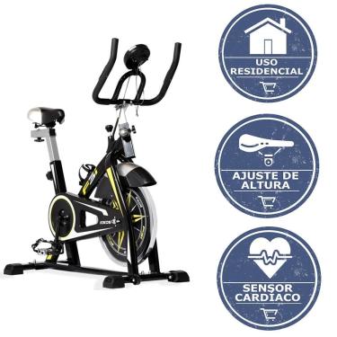 Imagem de Bicicleta Ergométrica Vertical Spinning Kikos Residencial F3i com Roda de Inércia de 10 Kg