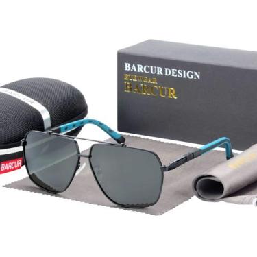 Imagem de óculos de sol polarizados gradiente masculino proteção uv400 - BARCUR