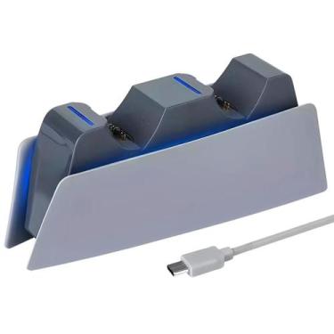 Imagem de Base Carregamento Controle Dualsense PS5 Dock Suporte Duplo - Genérica