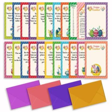 Imagem de Cartões de caça ao tesouro de Páscoa para uso interno com envelopes BE
