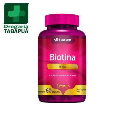 Imagem de Biotina Cabelos, pele e Unhas 60 cps Herbamed Antiqueda e brilho para 