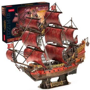 Imagem de Quebra-cabeça 3D CubicFun Red Queen Anne's Revenge 391 unidades