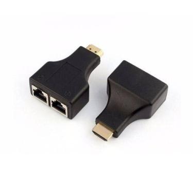 Imagem de Extensor Hdmi 3d 30 Metros Via Cabo De Rede Utp Rj45 Cat5e/6 - Lelong