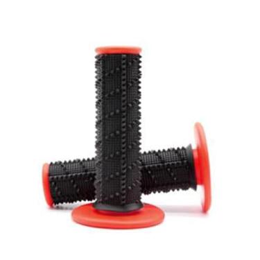 Imagem de Wai Danie 1 par de pegas universais para esportes motorizados, 22 mm, compatível com Yamaha PW80 Kawasaki, BMW, Suzuki, ATV Pocket Bikes Mini Quadriciclos (preto/vermelho)