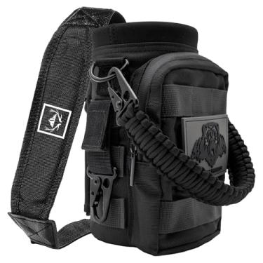 Imagem de NATURE PIONEOR Bolsa tática para garrafa de água 32 64 3,628 g, bolsa tática multifuncional para garrafa de água com alça de ombro ajustável, suporte de alça Molle de meio galão