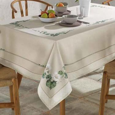Imagem de Toalha de Mesa Retangular 6 Lugares Dohler Clean Limpa Fácil Botânica (Retangular 6 Lugares)