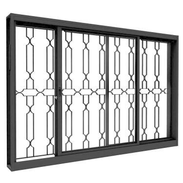 Imagem de Janela de Aço de Correr Lucasa Facilita Preto