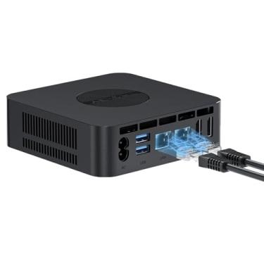 Imagem de TRIGKEY Mini PC Key N100, Intel Alder Lake N100 (4C/4T, até 3,4Hz) 16G DDR4 500G SSD Mini Computadores, Intel N100 Mini PC Suporte Dual Display/Dual 1000MB/S LAN/WiFi-5/BT5.0 para escritório/casa