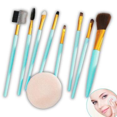 Imagem de Kit 9 Peças Pincel de Maquiagem Kit Completo para Maquiagem Profission
