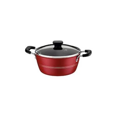 Imagem de Caçarola Tramontina Sicília em Alumínio com Revestimento Interno e Externo Antiaderente Starflon Excellent 20cm - Vermelha