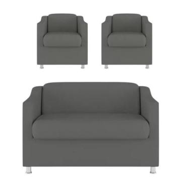 Imagem de Namoradeira + 2 Polt. Bia P/ Sala de Estar Consultório Clinica Hospita