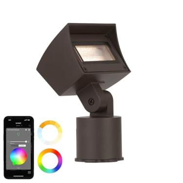 Imagem de WAC Lighting Iluminação Led Colorscaping Com Aplicativo Inteligente, Controlável Por Paisagismo, Mudança De Cor Rgbww E Luz Parede Branca Ajustável 16 W Em Bronze