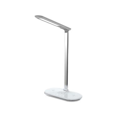 Imagem de Luminária De Mesa Para Leitura | Luminária Com Carregador Sem Fios | Luminária De Leitura Regulável E Dobrável Para Cama Escritório Criado Mudo