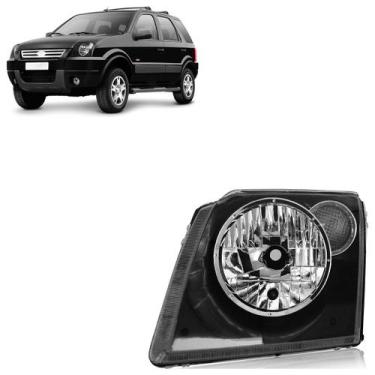 Imagem de Farol Dianteiro Ecosport 2003 2004 2005 2006 2007 Máscara Negra Liso A