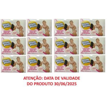 Imagem de Kit com 12 Sabonetes em Barra PomPom Óleo de Amêndoas 70g - Pom Pom