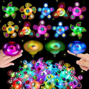 Imagem de Lembrancinhas de festa LED Light Up Fidget Spinner Rings para crianças