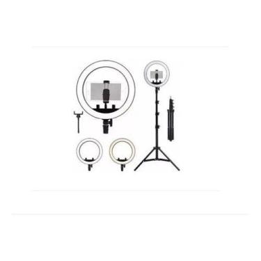 Imagem de Ring Light Completo Iluminador Portátil 26cm Com Tripé 2m - Não Inform