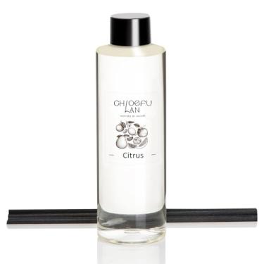 Imagem de Chloefu LAN Refil de difusor de óleo perfumado cítrico de 200 ml, óleo essencial natural, cítrico real! Fragrância de casa de férias para banheiro e escritório