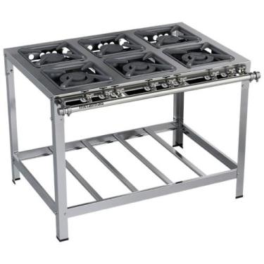 Imagem de Fogão Industrial Stori Premium 6 Bocas 30x30 M15 Aço Inox 430 Metalmaq