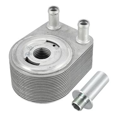 Imagem de X AUTOHAUX Caixa do refrigerador de óleo do motor do carro com conjunto de sensor de eixo central para Chrysler 300 2005-2007 para Dodge Charger 2006-2007