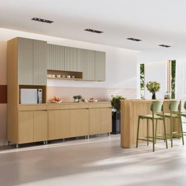 Imagem de Cozinha Completa 6 Peças 12 Portas 4 Gavetas Carvalho/Greige
